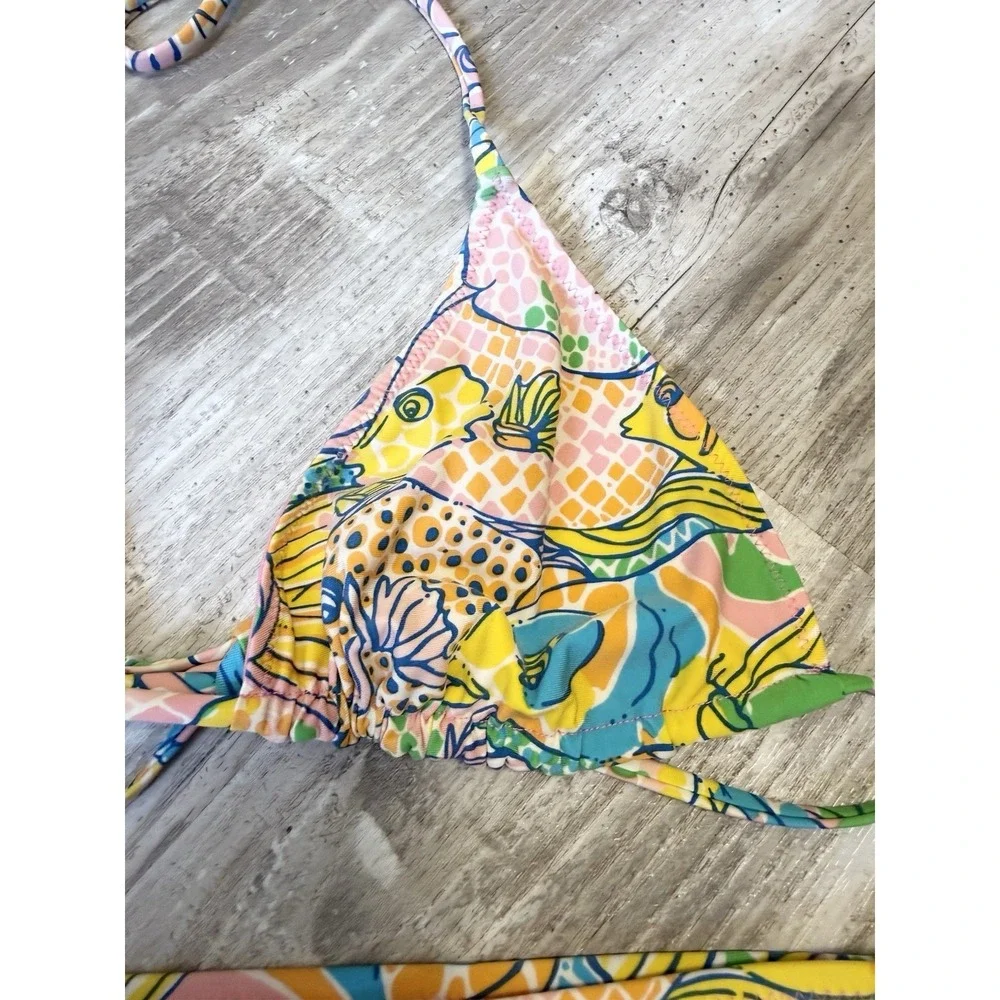 Lilly Pulitzer Party School String Triangle Bikini 8
